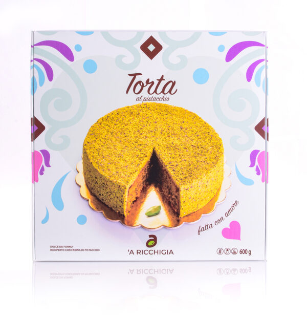 Torta di Pistacchio farcita con copertura di Granella di Pistacchio